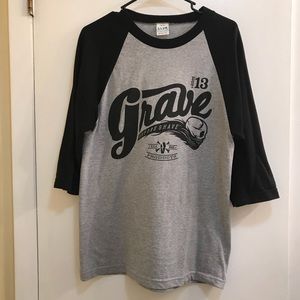 Grave Before Shave Baseball T Shirt